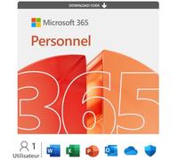 Microsoft 365 Personnel pour 1 utilisateur - Abonnement de 1 an • Code d'activation pour PC, Mac, Android & iOS