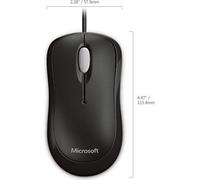 Microsoft Basic Optical Mouse - Souris - droitiers et gauchers - optique - 3 boutons - filaire - USB - noir