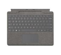 Microsoft Clavier Signature pour Surface Pro - Clavier - avec accéléromètre, pavé tactile, plateau de rangement et de chargement du Surface Slim Pen 2 - QWERTZ - Allemand - platine - pour Surface Pro
