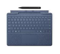 Microsoft Clavier Signature pour Surface Pro - Clavier - avec pavé tactile, accéléromètre - rétroéclairé - dock magnétique - AZERTY - saphir - 70 % d'emballage en papier recyclé - avec Slim Pen - pour