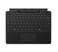 Microsoft Clavier Signature pour Surface Pro - Clavier - avec pavé tactile, accéléromètre - rétroéclairé - dock magnétique - AZERTY - noir - 70 % d'emballage en papier recy vec Slim Pen - pour M