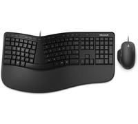 Ensemble clavier Noir et souris filaire ergonomique Noir Microsoft