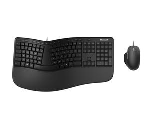 Microsoft Ergonomic Desktop clavier Souris incluse Bureau USB QWERTY Nordique Noir