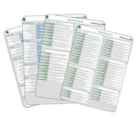 Microsoft Excel 365 Cheat Sheets 4 Pages 2-Pack - Functions & Shortcut Keys | Quick Reference Guide for Spreadsheet Users | Learn Formulas, Functions, and Keyboard Shortcuts to Boost Productivity