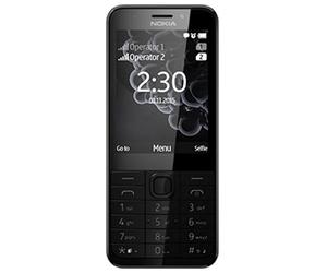 Microsoft Nokia 230 Smartphone débloqué 2G (Ecran: 2,8 pouces - 32 Go - Double SIM) Argent foncé, 320 x 240 pixels, LCD, MicroSD (TransFlash)