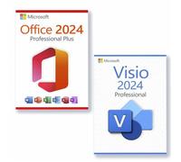 Microsoft Office 2024 Professional Plus + Microsoft Visio 2024 Professional Licence pour 3 PC