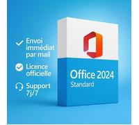 Microsoft Office 2024 Standard - Licence PC 3 Utilisateur - Word, Excel, PowerPoint, Outlook, OneNote