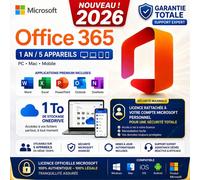 Microsoft Office 365 Personnel + 1 To Cloud Onedrive - Licence 1 An / 5 Appareils (Pc/Mac/Mobile) - Activation Sur Votre Propre Compte - Garantie Totale & Support Expert