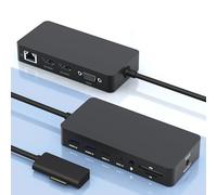 Microsoft Station d'accueil Surface avec triple affichage, double HDMI + VGA, station d'accueil 12 en 1 pour Surface Pro 11/10/9/8/X/7/6/5/4/3, Surface Laptop 5/4/3/2/1, Surface Laptop Go 3/2/1