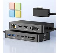Microsoft Surface Dock 2, Station d'accueil Surface 12 en 1, Triple Affichage Microsoft Surface Dock avec 2 Ports HDMI 4K + VGA pour Surface Pro 11/10/9/8/X/7/6/5/4/3, Surface Laptop 7/6/5/go/4/3/2/1