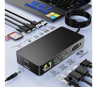 Microsoft Surface Dock 2, Surface Pro Docking Station Triple écrans(4K HDMI+VGA) 12 en 1 Surface Station d'accueil Hub pour Surface Pro 11/10/9/8/X/7/6/5/4/3, Laptop 7/6/5/4/3/2/1,Book Laptop Go 3/2/1