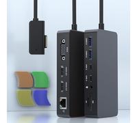 Microsoft Surface Dock Triple Displays 2 Hdmi+Vga, Station D'Accueil Surface 12 En 1 Pour Surface Pro 11/10/9/8/X/7/6/5/4/3, Surface Laptop 7/6/5/4/3/2/1, Surface Laptop Go 3/2/1[ZHB0283]