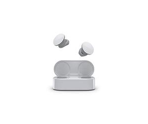 Microsoft Surface Earbuds, Écouteurs sans Fil Bluetooth avec Boitier de Recharge, Blanc Glacier
