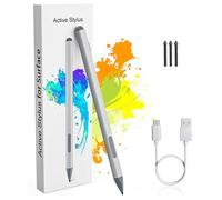 Microsoft Surface Pen, Stylet Surface pour Surface Pro 11/10/9/X/8/7/6/5/4/3, Surface Go 4/3/2/1, Surface Laptop/Studio/Book 4/3/2/1 Stylet avec rejet de la Paume, Rechargeable,Pression de 4096