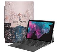Microsoft Surface Pro 4 5 6 7 Coque, SATURCASE Beau PU Cuir Flip Folio Ultra Mince Poids Léger Stand Protecteur Housse Étui Coque pour Microsoft Surface Pro 4 5 6 7 (KN-5) (Clavier Non Inclus)