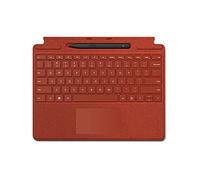 Microsoft Surface Pro 9, 8 ou X - Étui Signature Type - Rouge - et Slim Pen 2 - Noir - Bundle