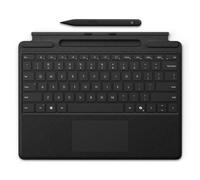 Microsoft Surface Pro Keyboard for Business - Clavier - avec rangement pour stylos - avec pavé tactile, accéléromètre - rétroéclairé - QWERTY - R.-U. - noir - avec Slim Pen - pour Surface Pro 10, Pro