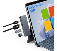 Microsoft Surface Thunderbolt 4 Dock Triple écran avec HDMI 4K Thunderbolt 4 (Vidéo8K + Données 40Gbit/s + Alimentation 100W), Microsoft Surface USB Dock USB C Travel 40Gbps Hub pour Surface Pro 9/8/X