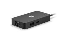 Microsoft Surface USB-C Travel Hub, Avec fil, USB 3.2 Gen 2 (3.1 Gen 2) Type-C, 10,100,1000 Mbit/s, Noir, USB, Windows 10 Home, Windows 10 Pro, Window
