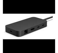 Microsoft Surface USB4 Dock - Dock filaire USB4, 1x USB 3.2 Gen 2, 2x USB4, HDMI 2.1 (60Hz), Ethernet 1Gbps, USB-C (100W), Kensington, Noir