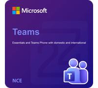 Microsoft Teams Essentials and Teams Phone with domestic and international calling (NCE)