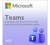 Microsoft Teams Essentials and Teams Phone with domestic and international calling (NCE)