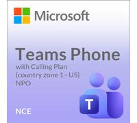 Microsoft Teams Phone with Calling Plan (country zone 1 - US) - NPO (NCE)
