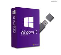 Microsoft Windows 10 Professional (PRO) original avec clé USB d'installation et clé d'activation