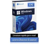 Microsoft Windows 11 Pro - 1 PC - Clé d'activation - Livraison Rapide par Mail & Messagerie Cdiscount
