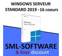 Microsoft Windows Server 2019 Standard - Licence - 16 Noyaux, 2 Machines Virtuelles - Oem - Rok)
