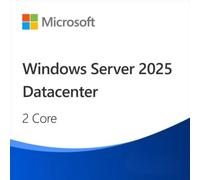 Microsoft Windows Server 2025 Datacenter 2 Core Licence Datacenter Windows Server 2025 pour 2 cœurs, conçue pour compléter la licence des serveurs