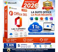 Microsoft Word/Office/Excel 2026 + 1 To Cloud Onedrive - Licence 1 An / 5 Appareils (Pc/Mac/Mobile) - Activation Sur Votre Propre Compte - Garantie Totale & Support Expert
