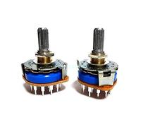 microswitch 1 pc Alps Bande Commutateur Rotatif SRRM433700 4 Pôles 3 Position Amplificateur Signal Commutateur 20mm Arbre de Serration