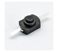 microswitch 10pcs 1A 30V D C 2A 250V Blanc/Noir Verrouillage On Off Mini Torche Bouton poussoir Interrupteur (couleur : noir)