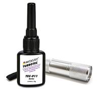 Microtec® Turbotec 911 Colle spéciale pour verre - l’original | extra-forte pour le verre/métal | 10g | avec lampe de poche UV | colle séchant au contact avec la lumière UV et transparente