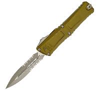 Microtech Combat Troodon® D/E Gen III OD Green Apocalyptic® Partial Serrated 1142-11APOD