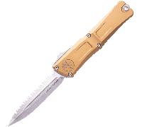 Microtech Combat Troodon® D/E Gen III Tan Stonewash Full Serrated 1142-12TA