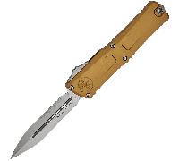 Microtech Combat Troodon® D/E Gen III Tan Stonewash Partial Serrated 1142-11TA