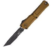 Microtech COMBAT TROODON GEN III T/E BLACK PART SERRATE TAN 1144-2TA