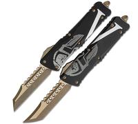 Microtech Combat Troodon HH et WH Molon Labe set Apocalyptic Bronze 219-13SETMLS