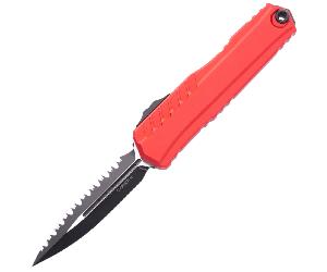 Microtech CYPHER II D/E NOIR FULL SERRATE ROUGE 1242-3RD