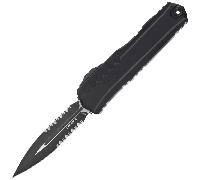 Microtech CYPHER II D/E NOIR PARTIELLEMENT SERRATÉ TACTIQUE 1242-2T