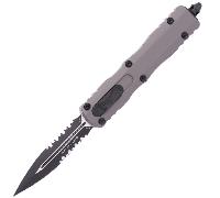 Microtech DIRAC D/E BLACK PART SERRATE NATURAL CLEAR 225-2NC