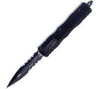 Microtech DIRAC D/E NOIR STD SERRATION PARTIELLE TACTIQUE 225-2T
