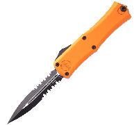 Microtech HERA II MINI D/E BLACK PART SERRATE ORANGE 1702M-2OR