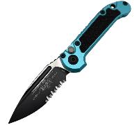 Microtech L.U.D.T.® S/E Gen III Turquoise Partial Serrated 1135-2TQ