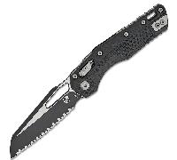 Microtech MSI® S/E Tri-Grip Polymère Noir Dentelé Complet 210T-3PMBK