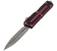 Microtech SCARAB II GEN III D/E APOCALYPTIC FULL SERRATE MERLOT 1280-12APMR