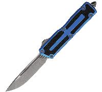 Microtech SCARAB II GEN III S/E STONEWASH STANDARD MARBLED BLUE 1278-10MBL