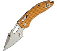 Microtech Stitch - RAM-LOK™ S/E Fluted Tan Stonewash Partial Serrated 169RL-11FL